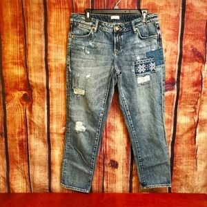 💥 DEAR JOHN Women's American Classic Madison Girlfriend Midrise Cropped Jeans